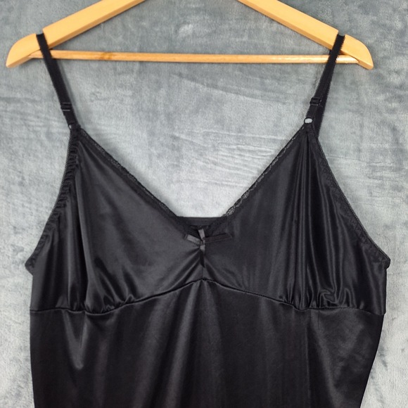 Womens‎ Slip Dress 3XL Black Babydoll Y2K Coquette Satin Fairy Grunge Whimsigoth - Picture 2 of 8